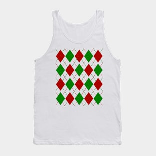 Xmas Stitching Pattern Tank Top